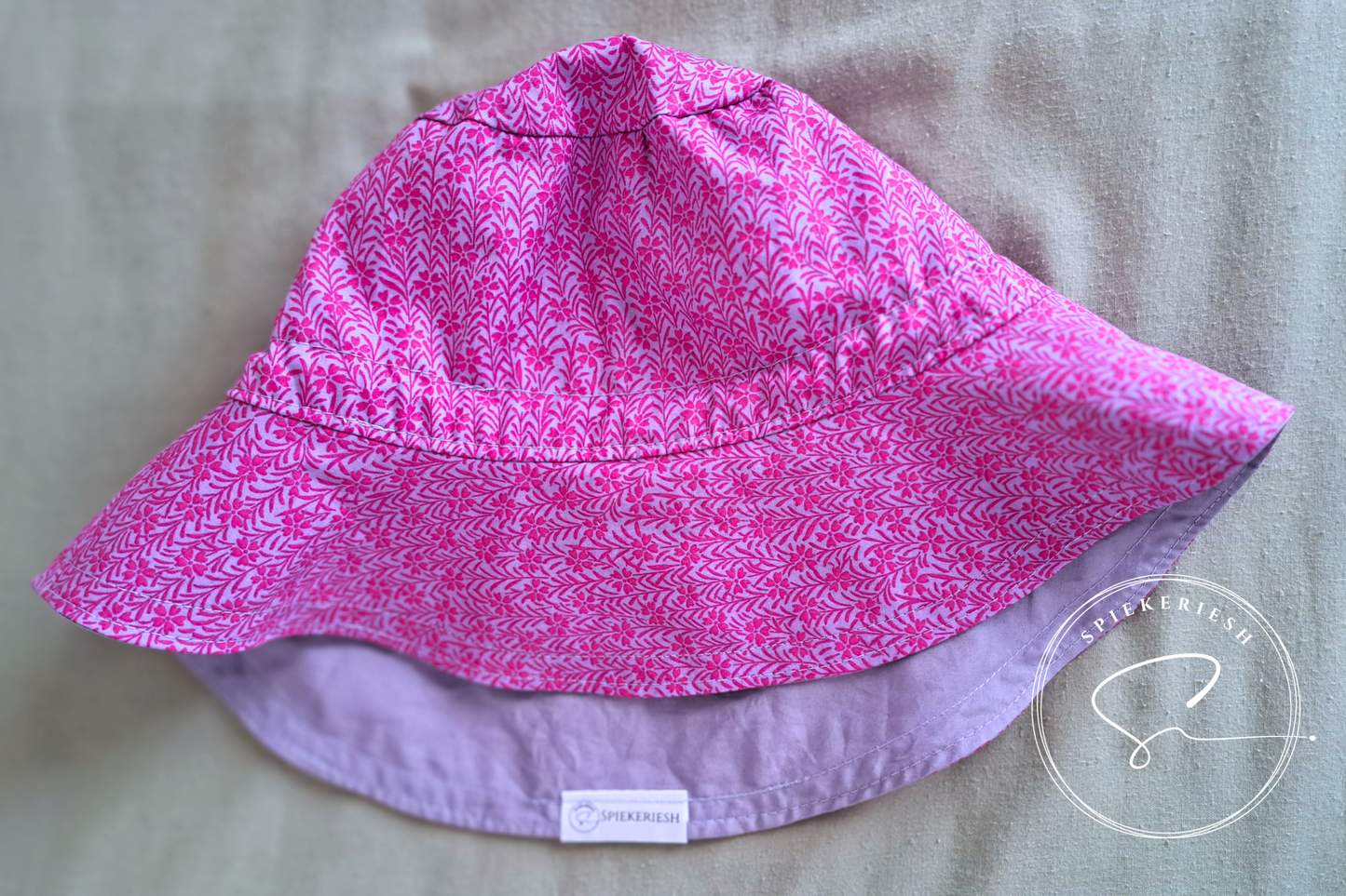 Pink Meadow Adjustable Kids Sun Hat