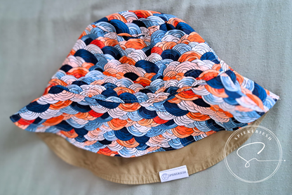 Sunset Waves Adjustable Kids Sun Hat