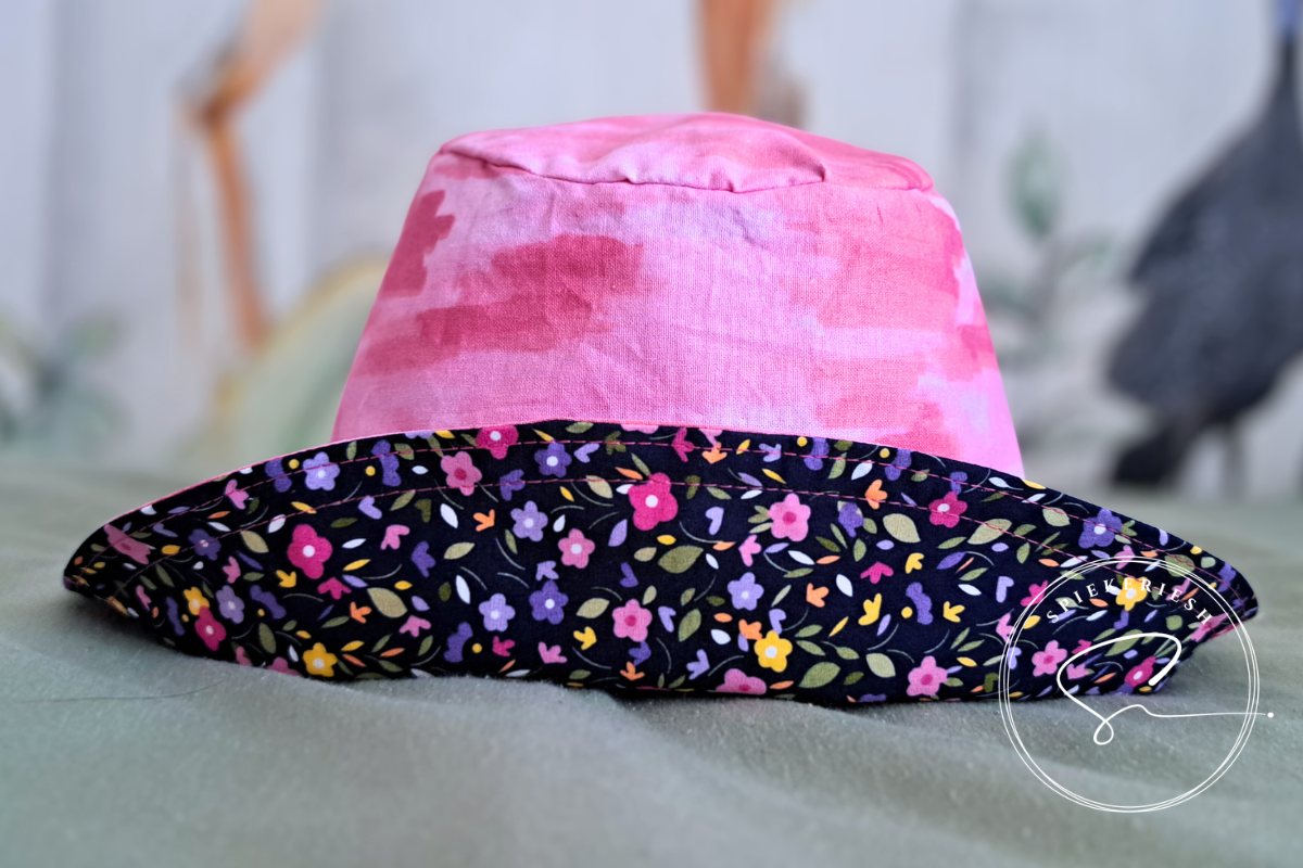 Happy Flowers Adjustable Kids Sun Hat