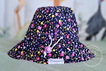 Happy Flowers Adjustable Kids Sun Hat