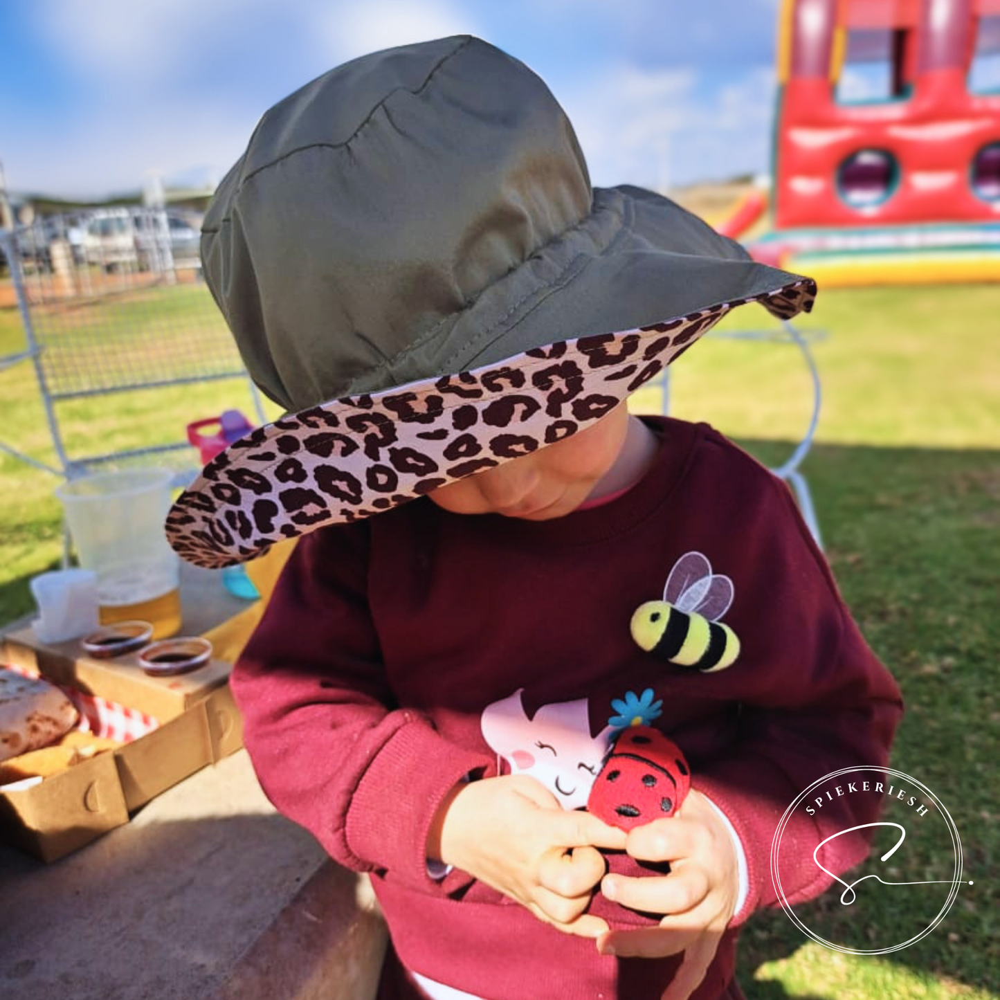 Safari Blush Adjustable Kids Sun Hat