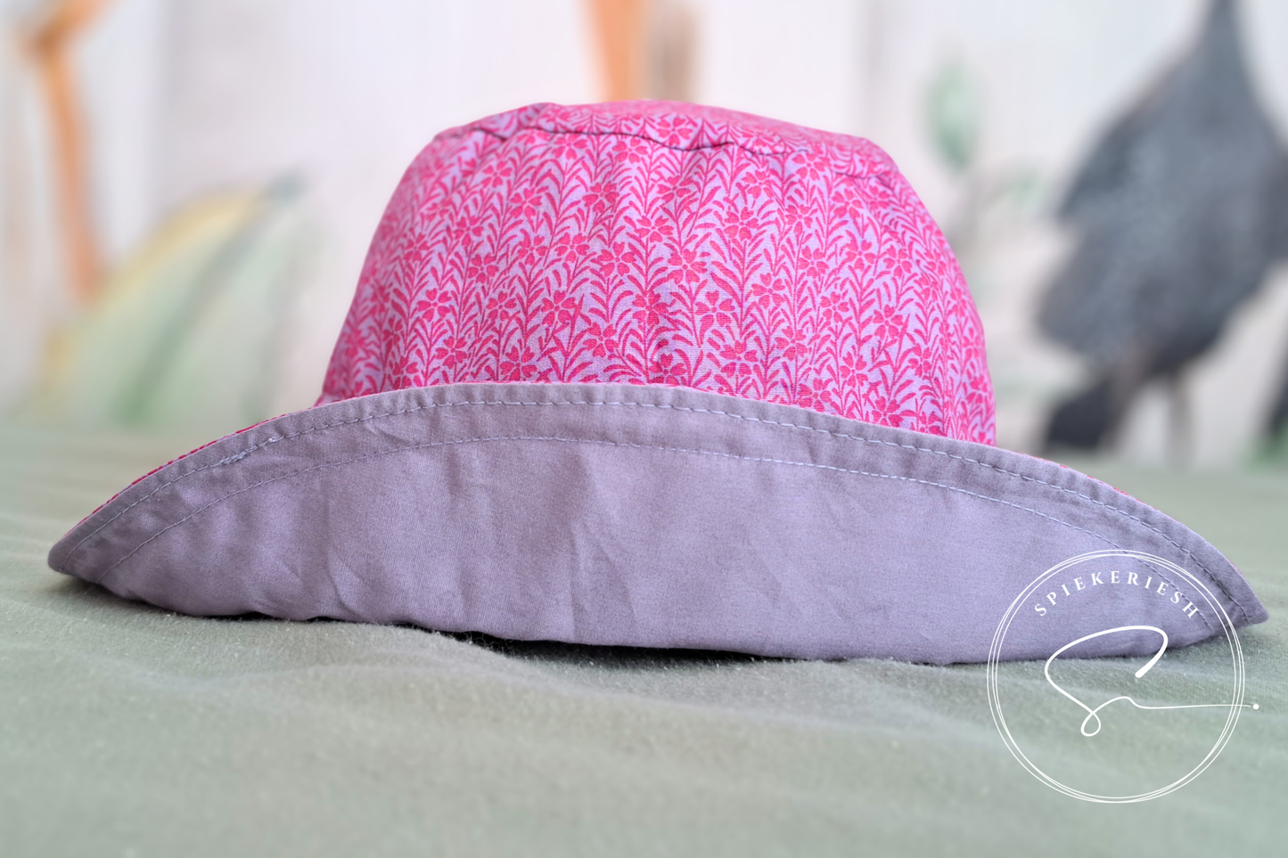 Pink Meadow Adjustable Kids Sun Hat