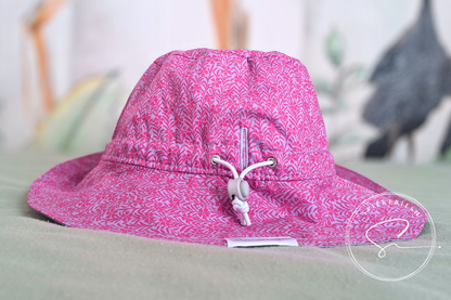 Pink Meadow Adjustable Kids Sun Hat