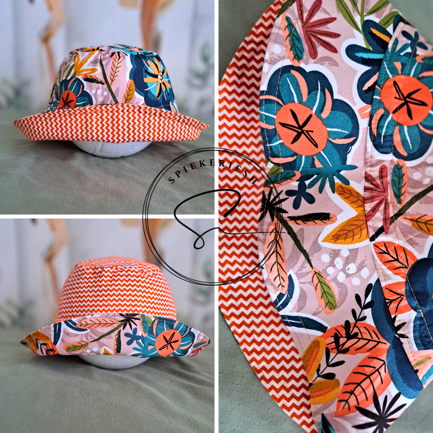 Coral Crush Adjustable Sun Hat