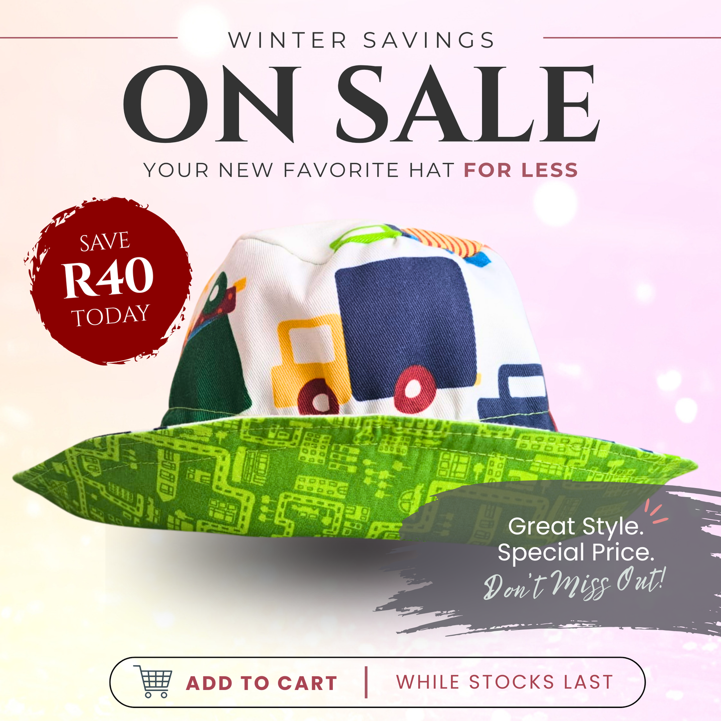 On-the-Go Adjustable Kids Sun Hat