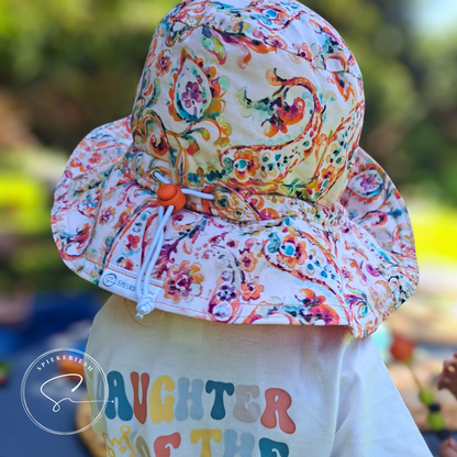 Paisley Adjustable Kids Sun Hat