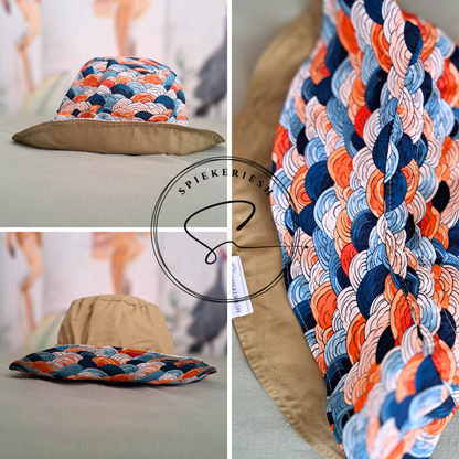Sunset Waves Adjustable Kids Sun Hat