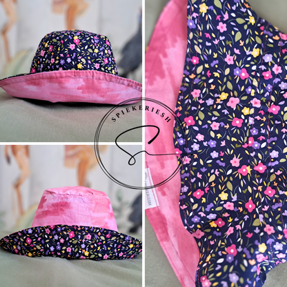 Happy Flowers Adjustable Kids Sun Hat