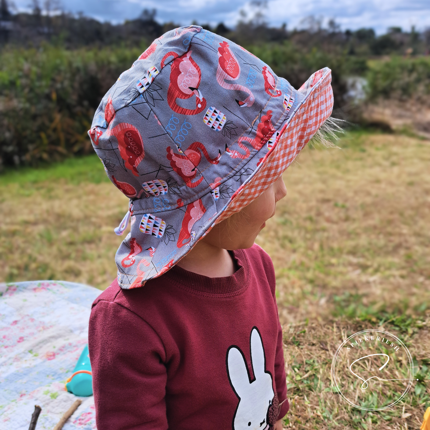 The Flamingo Adjustable Kids Sun Hat