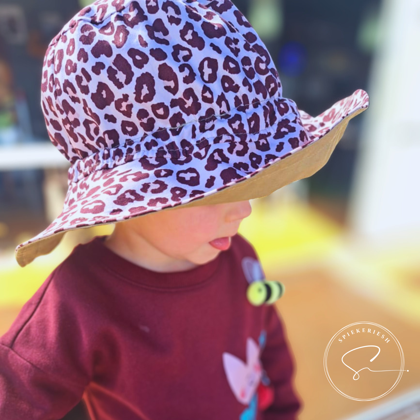 Safari Blush Adjustable Kids Sun Hat