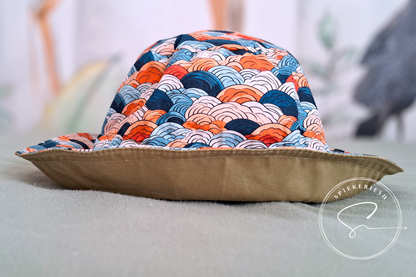 Sunset Waves Adjustable Kids Sun Hat