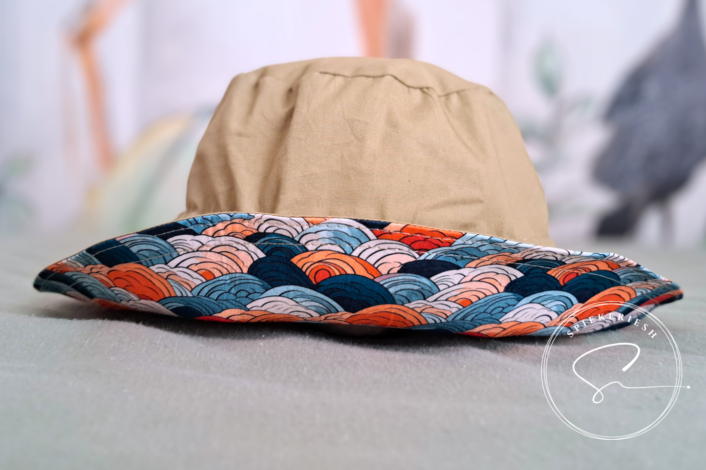 Sunset Waves Adjustable Kids Sun Hat