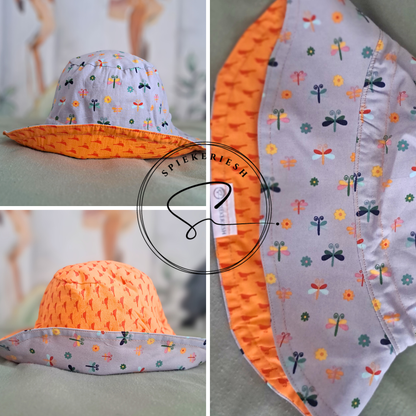 Dragonfly Adjustable Kids Sun Hat