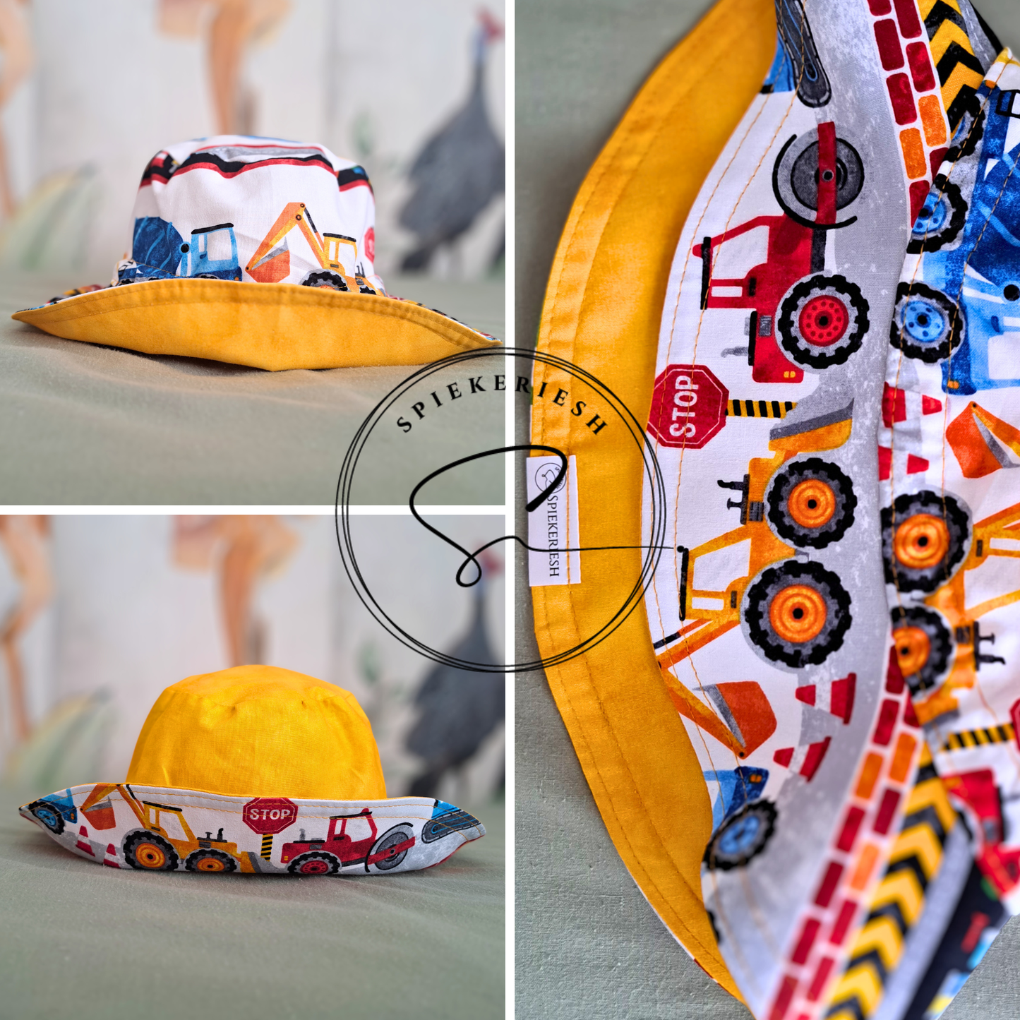 Construction Adjustable Kids Sun Hat